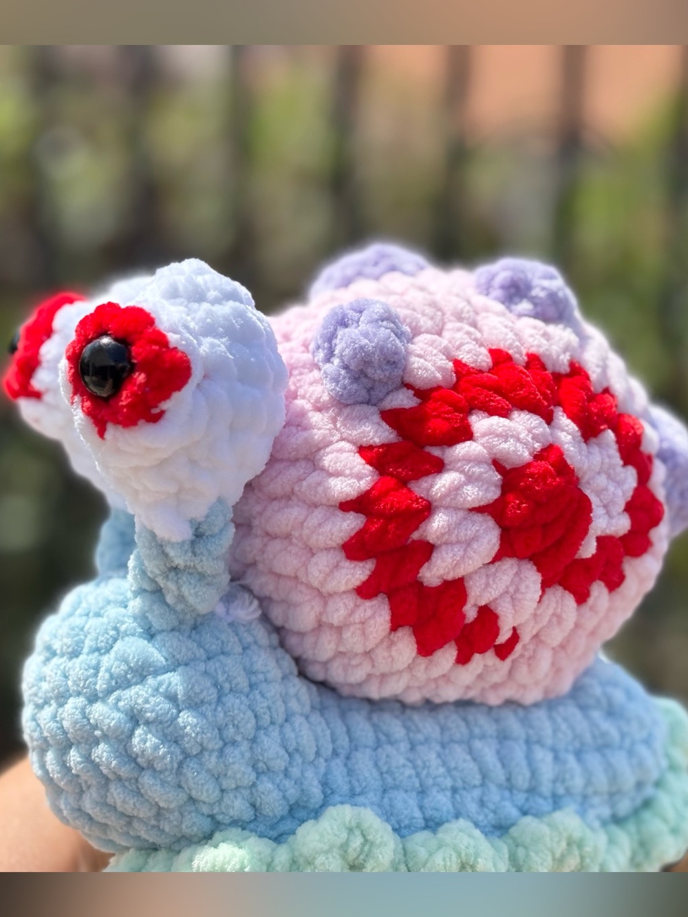 Crochet Adorable Sidekick Snail plushie